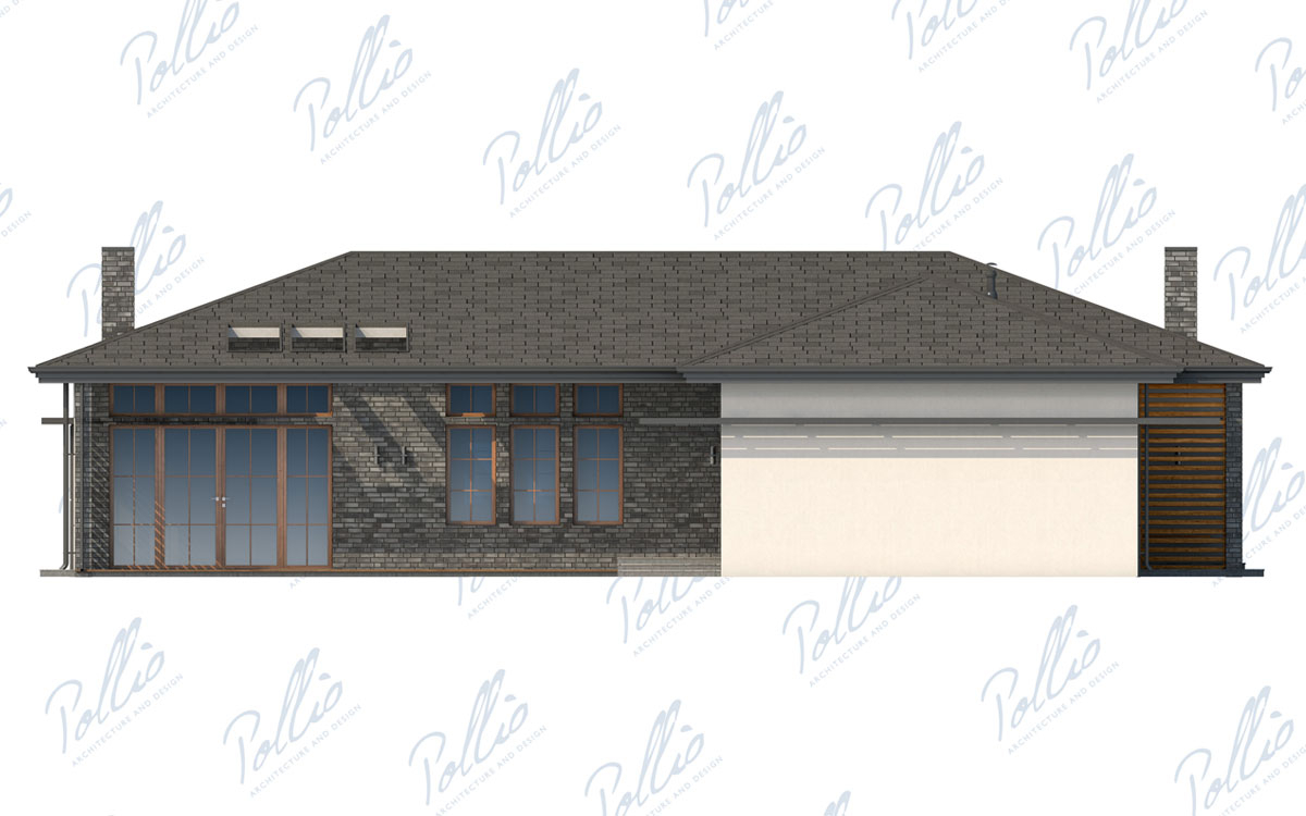 X16 - Проект одноэтажного углового дома 18 х 16 из газобетона с 3 спальнями / 7