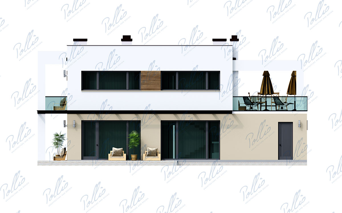 X29 - Проект двухэтажного дома с 3 спальнями, кабинетом и террасой над гаражом / 5