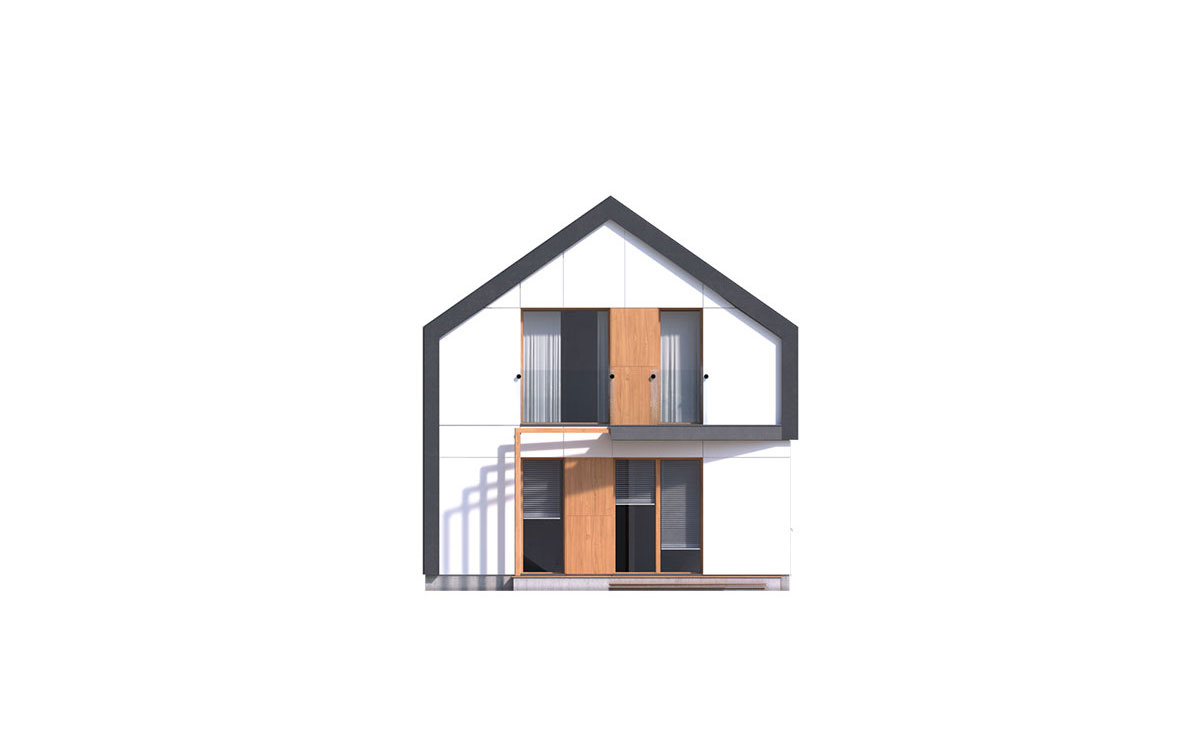 P1 - Проект двухэтажного пассивного дома 9 х 7 из газобетона с мансардой и 3 спальнями / 8