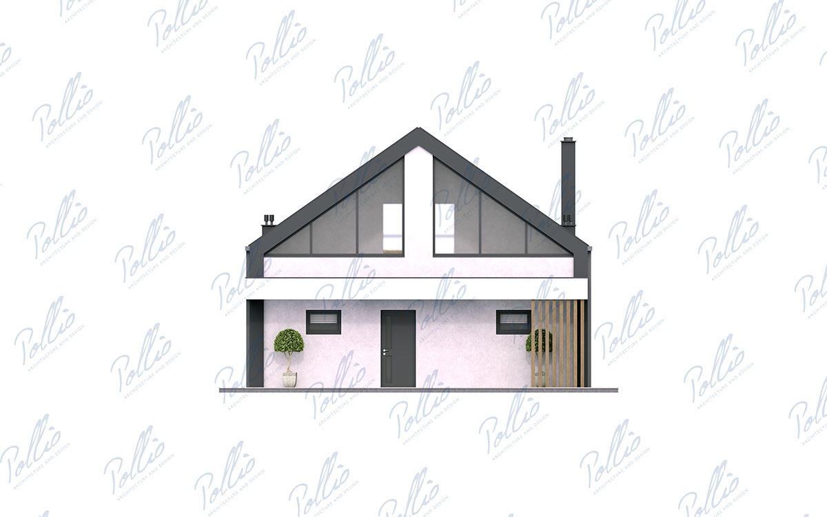 X40 - Проект двухэтажного дома барнхаус 9 х 15 из газобетона со вторым светом и 4 спальнями / 3