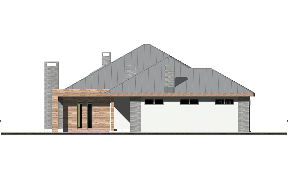X12A - Проект одноэтажного дома 20 х 17 с 3 спальнями, гаражом на 2 машины и террасой / 6