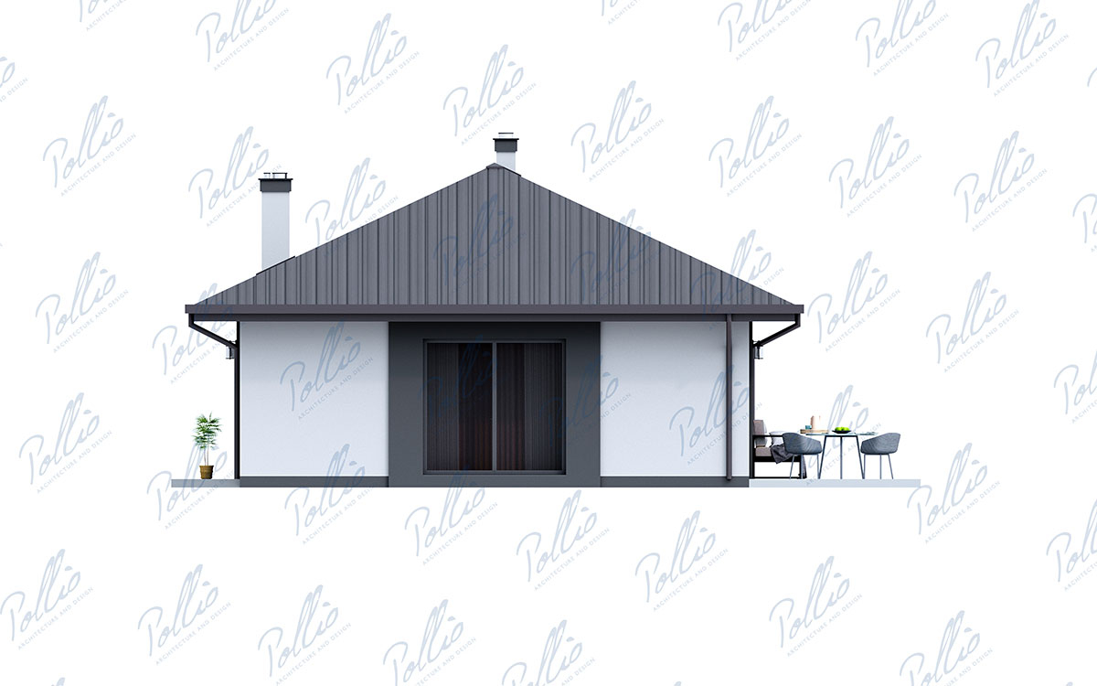 X33 - Проект одноэтажного дома 14 х 9 из газобетона с 3 спальнями и террасой / 6