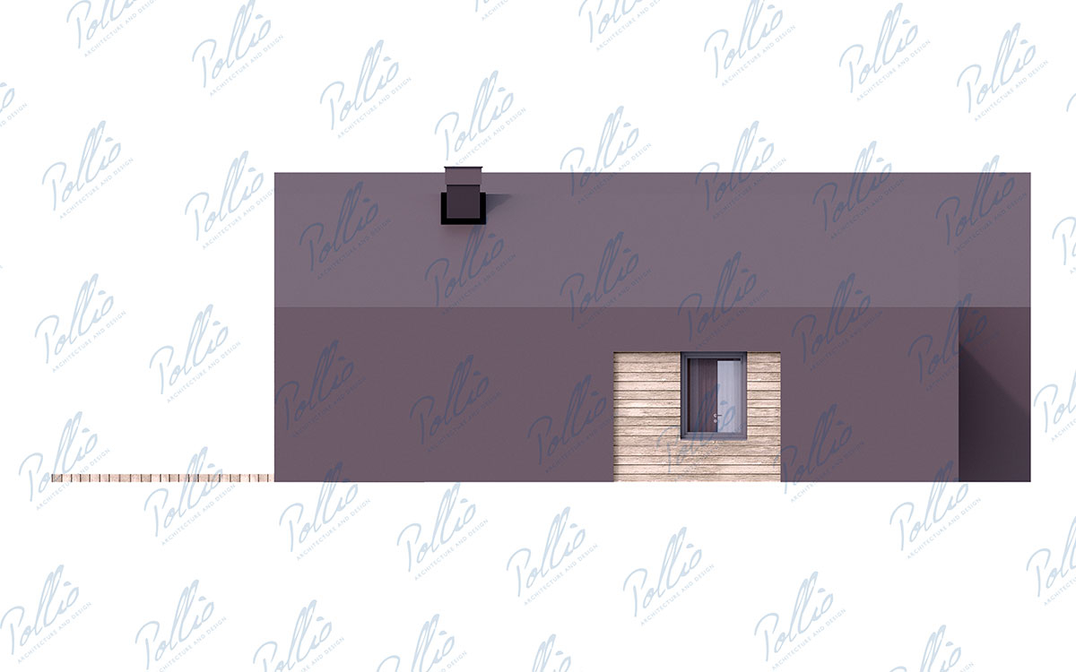 X35 - Проект одноэтажного п-образного дома 16 х 13 в стиле барнхаус со вторым светом / 9