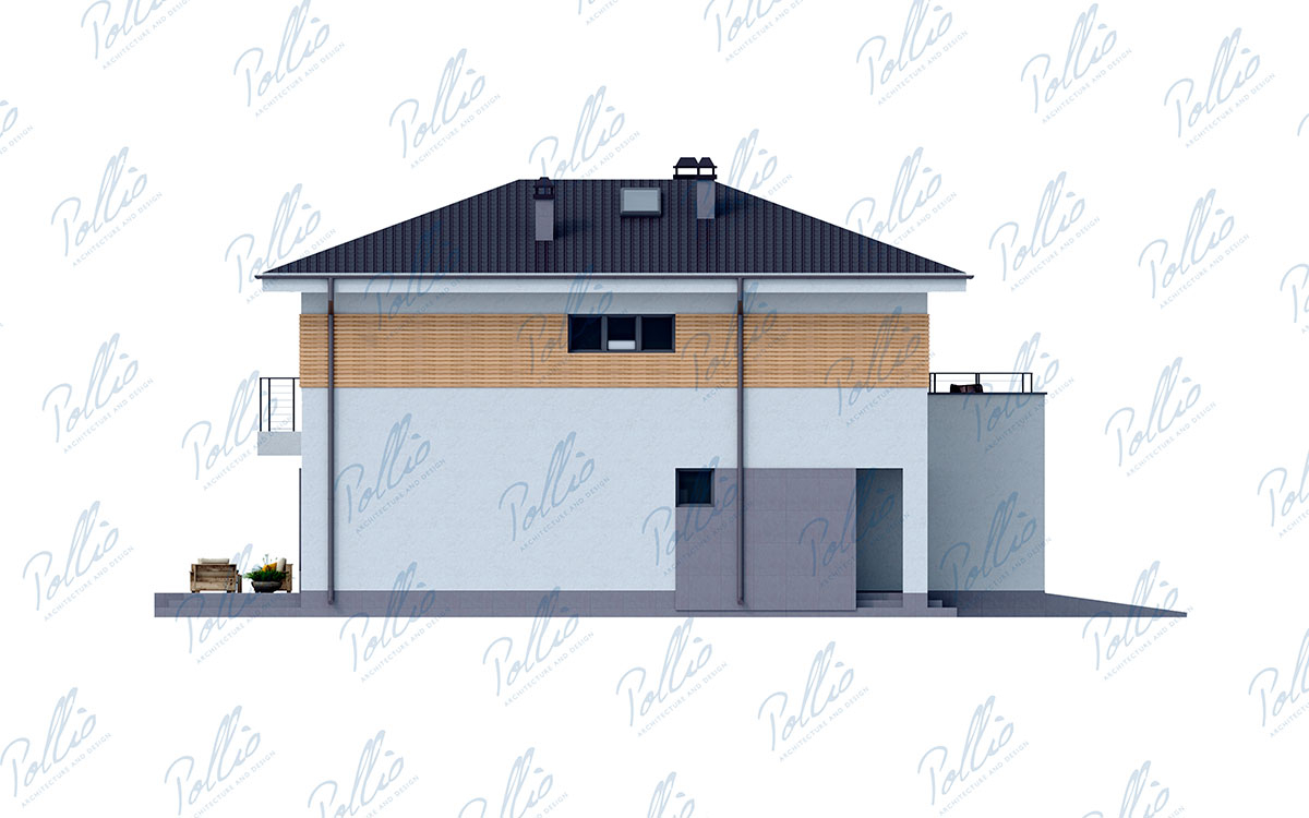 X38 - Проект двухэтажного дома 15 х 10 из газобетона с гаражом, 3 спальнями и террасой / 6