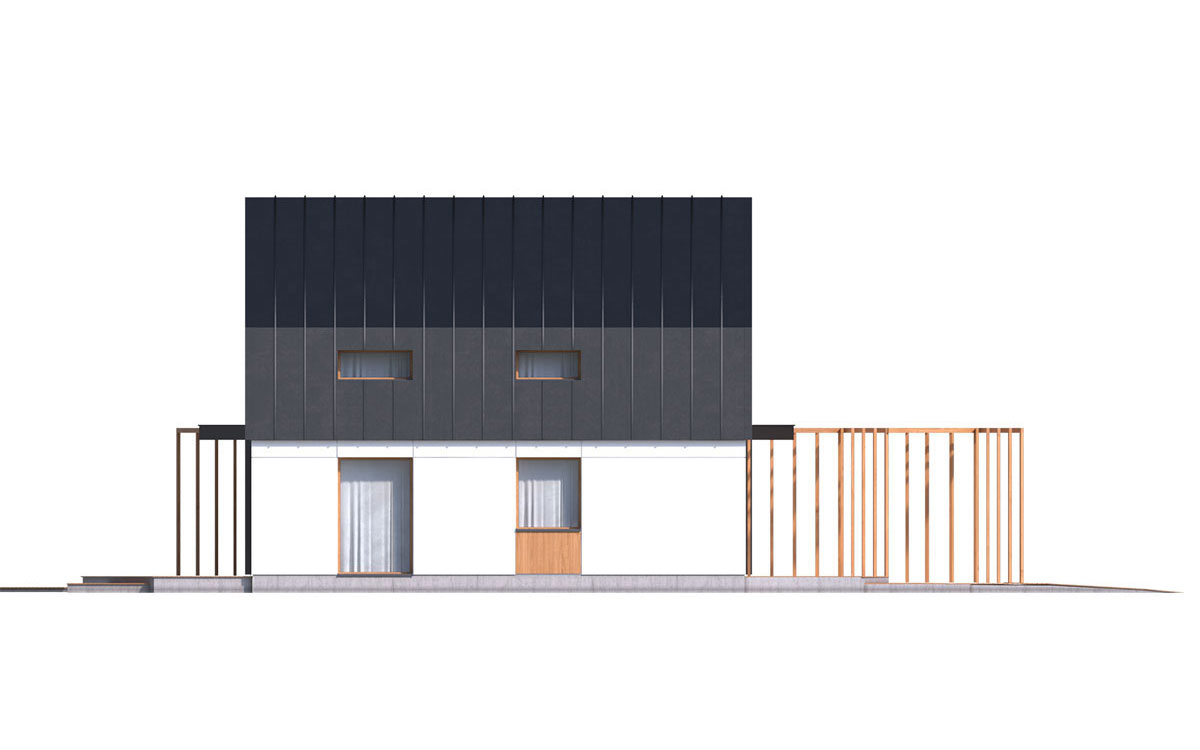 P1 - Проект двухэтажного пассивного дома 9 х 7 из газобетона с мансардой и 3 спальнями / 9