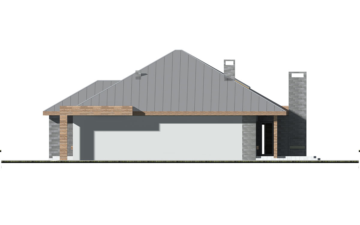 X12A - Проект одноэтажного дома 20 х 17 с 3 спальнями, гаражом на 2 машины и террасой / 4
