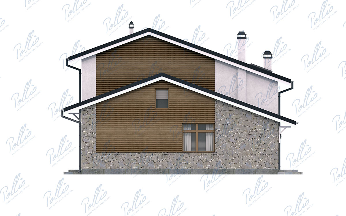 X42 - Проект двухэтажного дома 13 х 12 из газобетона с мансардой, 5 спальнями и террасой / 4