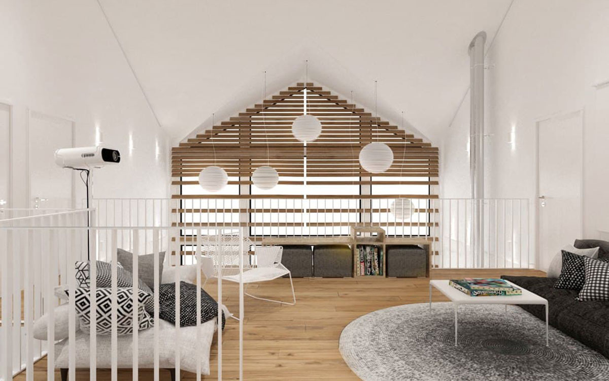 X39 - Проект двухэтажного дома 14 х 11 из СИП-панелей в стиле барнхаус со вторым светом / 5